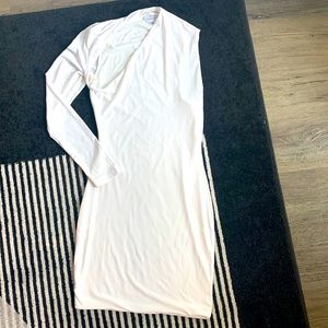 Bodycon white asymmetrical dress